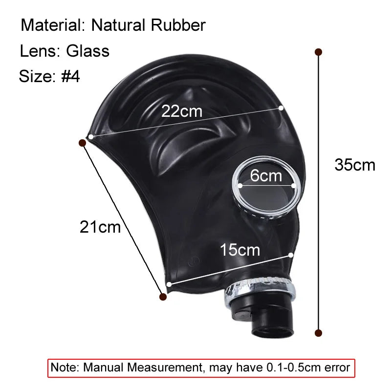 Máscara de Gas fantasma de cara completa negra creativa, respirador de goma, máscara de prevención quÃÂmica, capucha RD40 de 40mm para pintar pesticidas en aerosol
