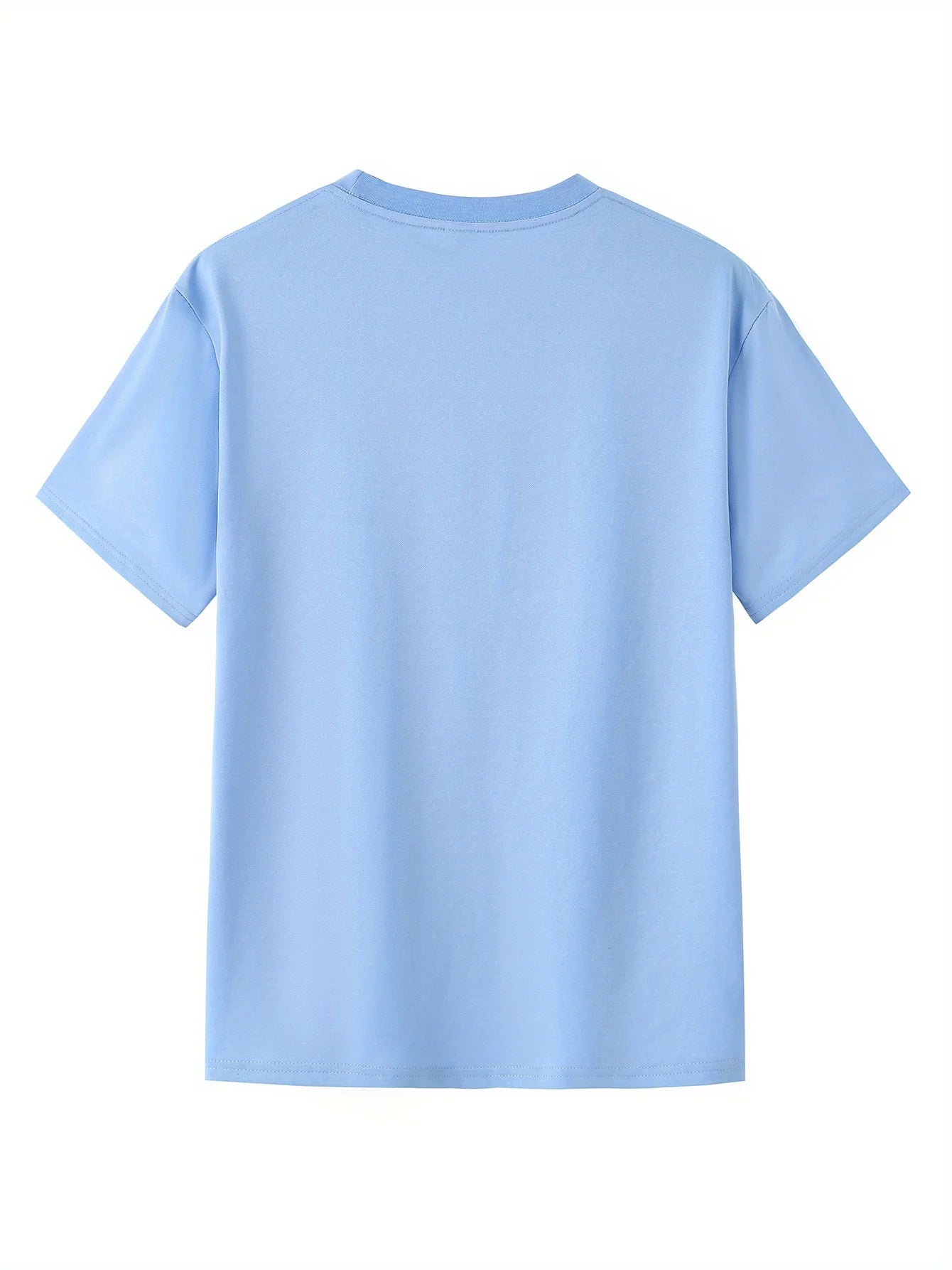 Camiseta de manga corta con cuello redondo para hombre, 100% de algodón puro, informal, holgada, de talla grande, con estampado creativo cruzado, deportiva, cómoda, de verano