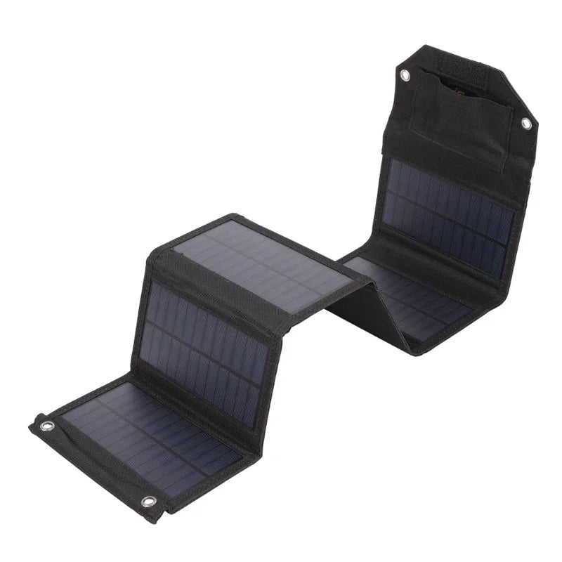 Panel Solar plegable de 60W, 80W, 100W, 5V, USB, bolsa plegable portátil, cargador de batería para teléfono, Camping al aire libre, Banco de energía impermeable
