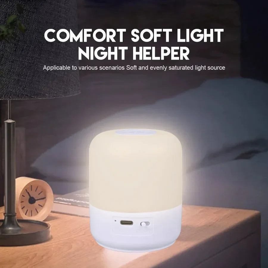 Linterna de Camping táctil, tres tipos de luz, ajuste táctil, luz suave de irradiación, luz recargable, luz de emergencia para exteriores