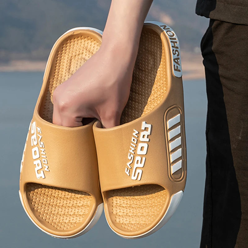 Zapatillas de hombre de talla grande 48-49, Zapatillas de casa de suela plana de verano para mujer y hombre, sandalias de tendencia con punta abierta, zapatos de playa ligeros para parejas