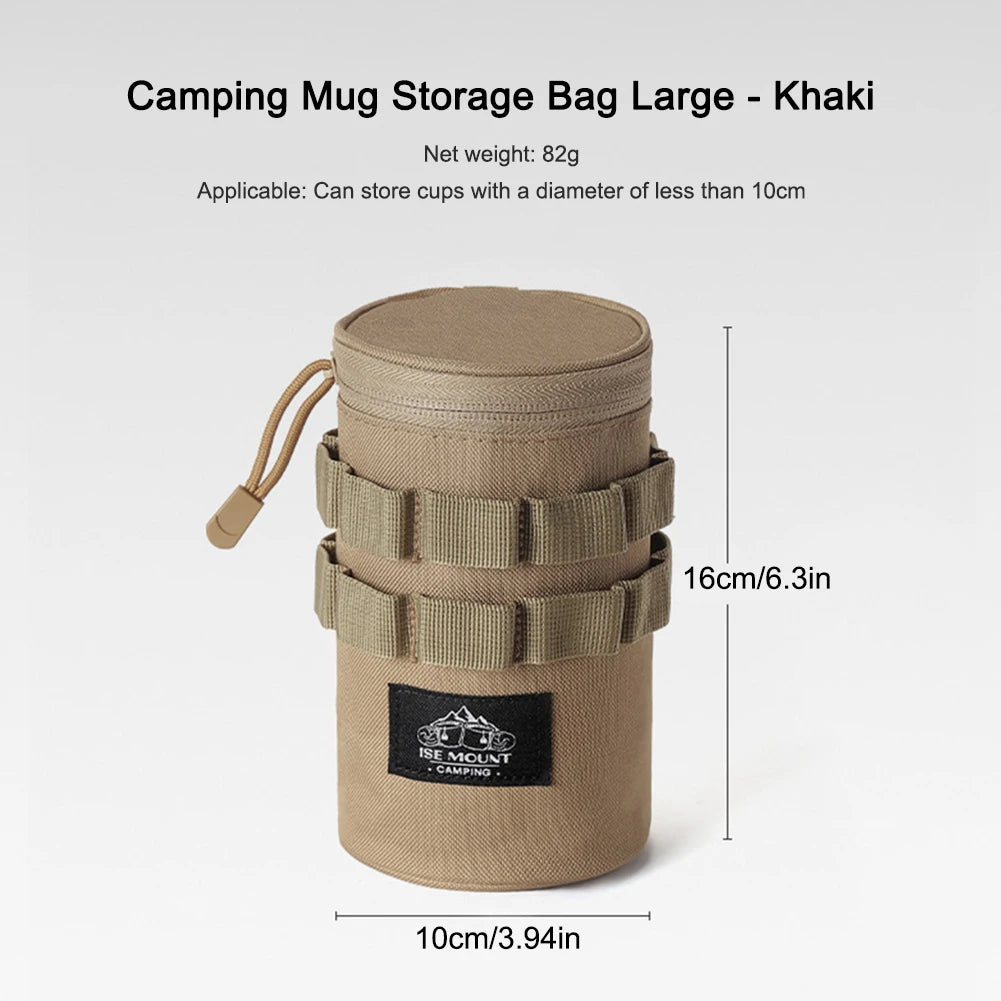 Bolsa de almacenamiento para acampada de 1/2 piezas, bolsa de accesorios ligera S/L con agujeros para colgar luces, bolsa de almacenamiento con asa, suministros para acampada