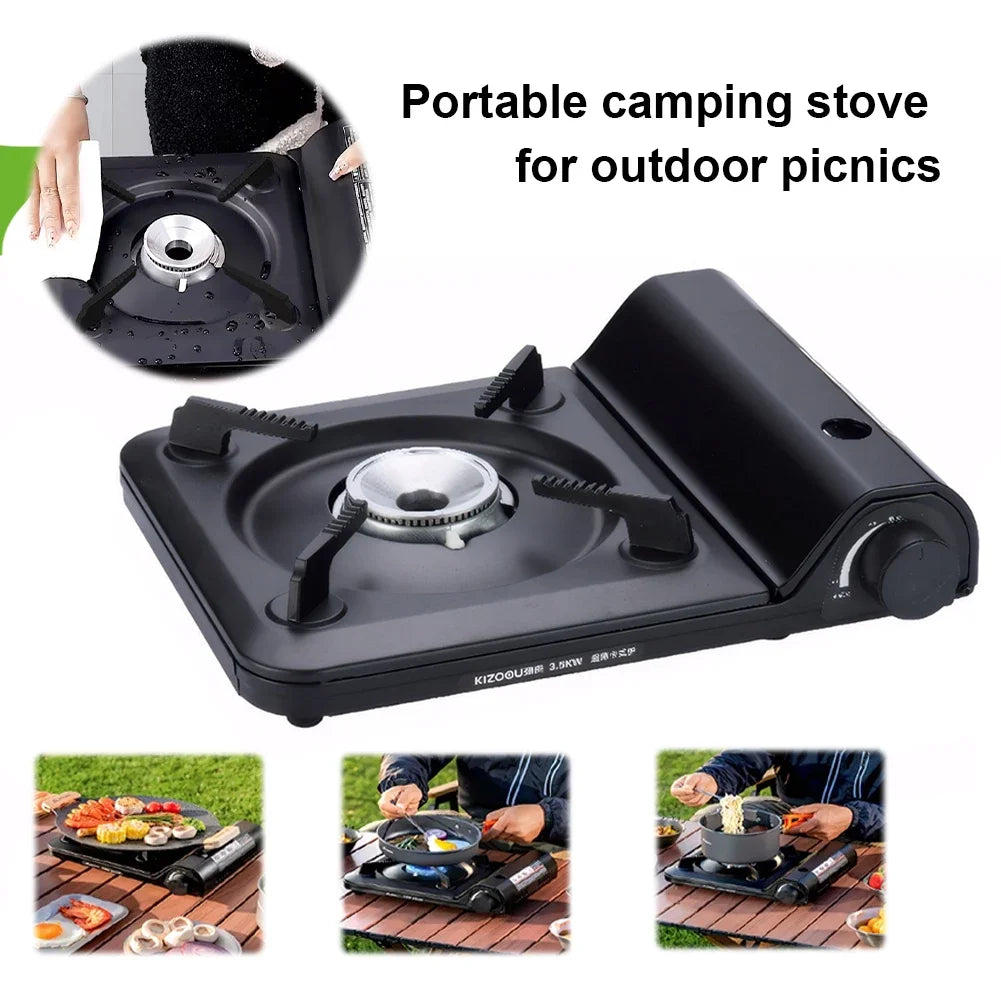 Estufa de gas portátil para acampar con un solo quemador, estufa de casete de encendido automático para cocina interior y exterior, senderismo, Picnic, 2025