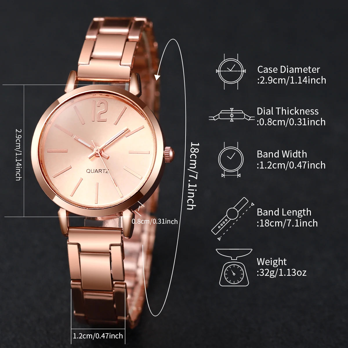 1/2/3 Uds. Relojes de moda para Mujer, Reloj de cuarzo analógico con esfera Simple para Mujer, Reloj para Mujer y niñas, Reloj de regalo (sin caja)