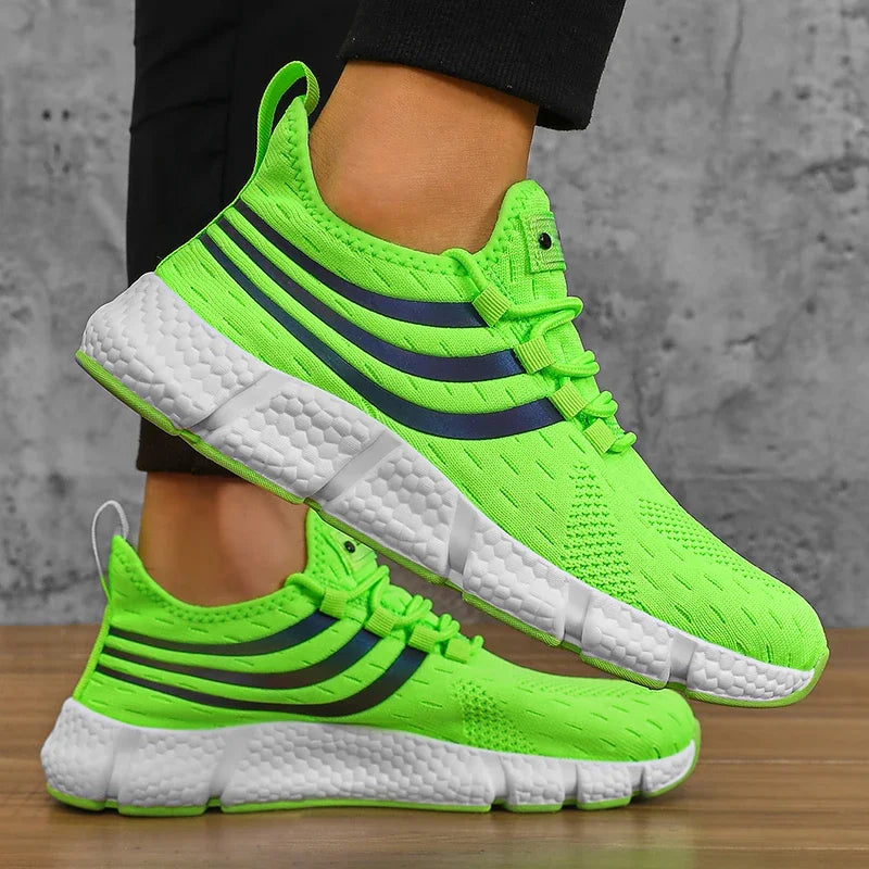 Zapatos Deportivos informales para hombre, zapatillas ligeras transpirables, antideslizantes, planas, para correr al aire libre, caminar, Tenis, calzado atlético para correr