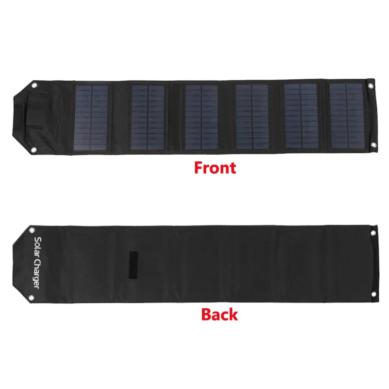 Panel Solar plegable de 60W, 80W, 100W, 5V, USB, bolsa plegable portátil, cargador de batería para teléfono, Camping al aire libre, Banco de energía impermeable