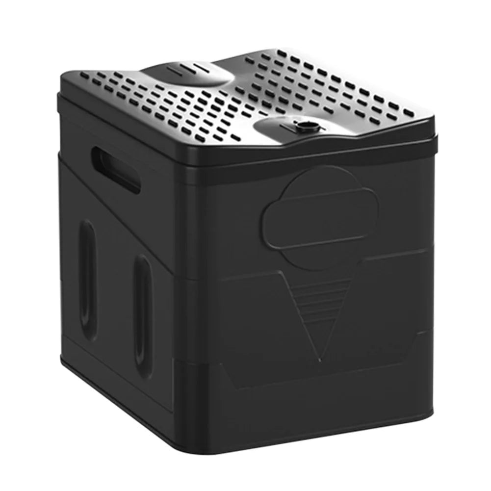 Inodoro portátil para coche, cubo de basura para viaje, campamento al aire libre, inodoro plegable para viaje de emergencia, autoconducción para adultos y niños