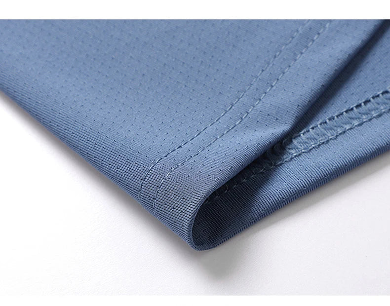CHRLCK-camisetas de secado rápido para correr para hombre, camisetas transpirables para senderismo y pesca, Camisa corta para deportes al aire libre de elasticidad suave, verano