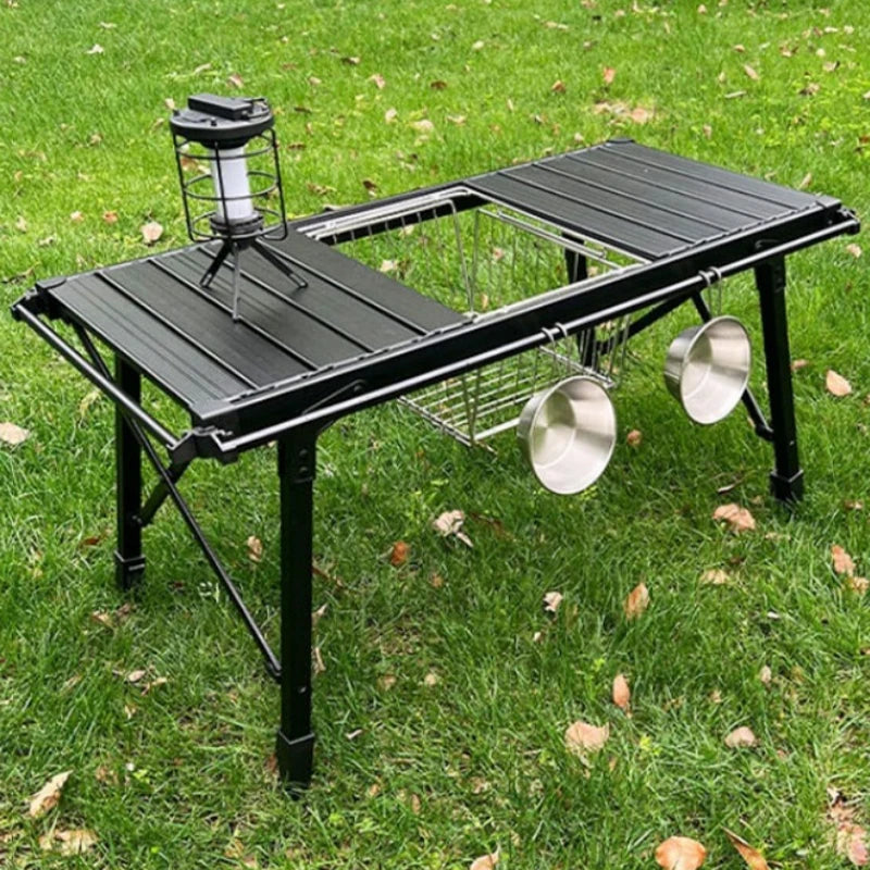 Cesta IGT plegable, 1 unidad, escurridor Igt, cesta de mesa de Camping Igt de acero inoxidable, accesorios de mesa IGT portátiles ligeros