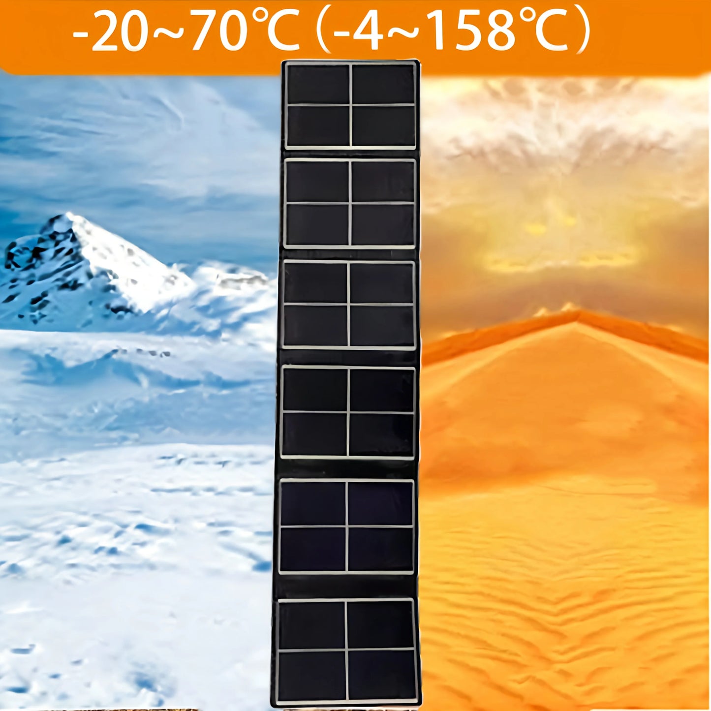 Panel Solar portátil de 14W, cargador Solar impermeable con alta eficiencia para acampar al aire libre, senderismo, viajes, fuente de alimentación de emergencia