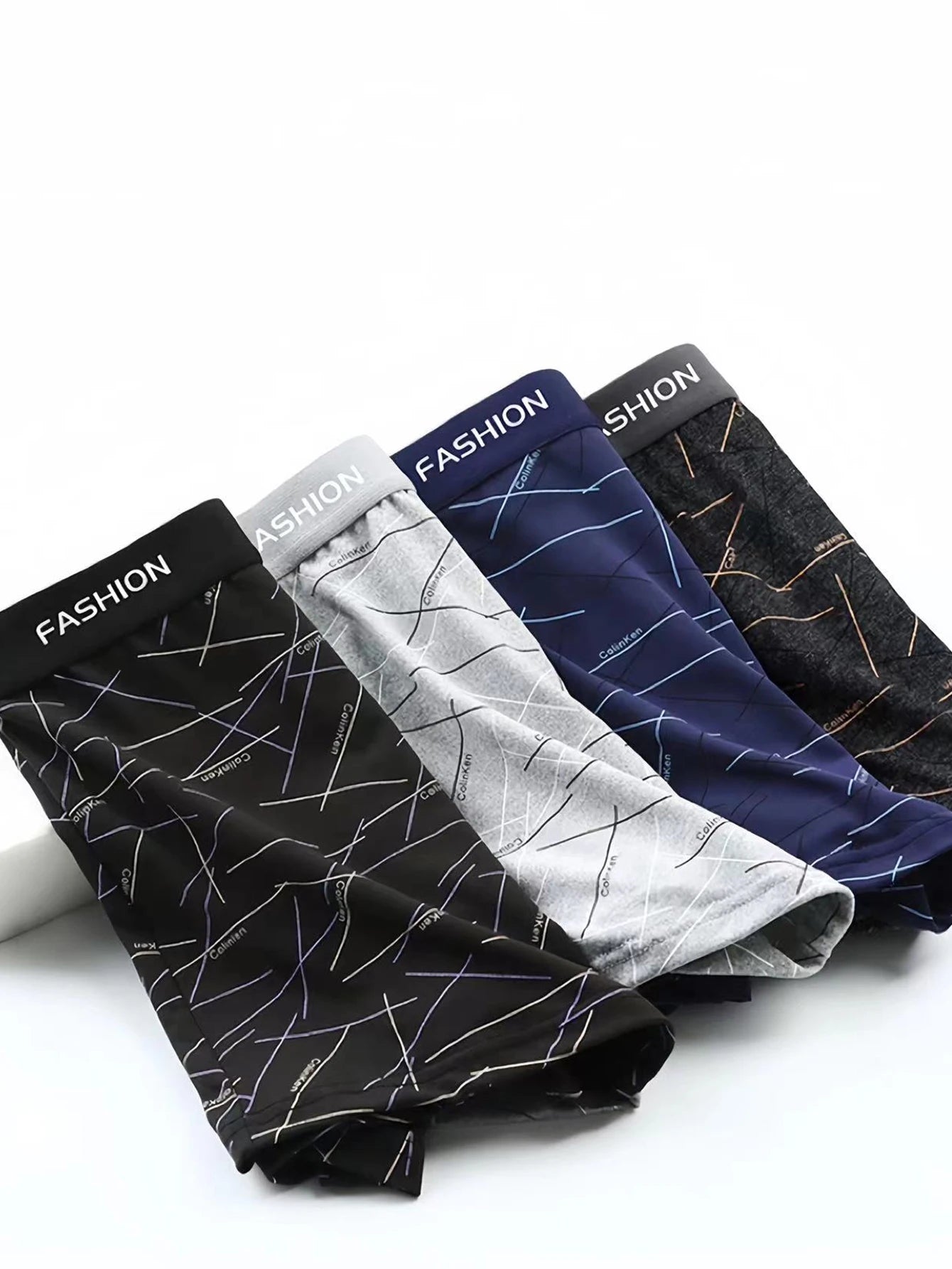 Calzoncillos bóxer de alta elasticidad para hombre, ropa interior deportiva suave y transpirable, tendencia de moda, 4 piezas