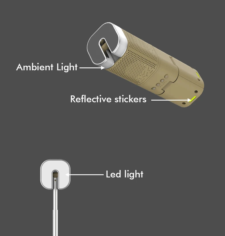 Linterna de Camping de 14000mAh, iluminación telescópica recargable, soporte magnético con altavoz, linterna LED portátil impermeable para exteriores