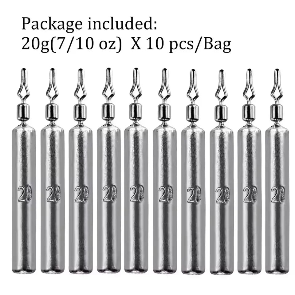 10 unids/lote, plomos de peso para pesca, 3,5g, 5g, 7g, 10g, 14g, cebo suave, accesorios para aparejos de pesca de lubina, conector de gancho de plomos de lÃnea
