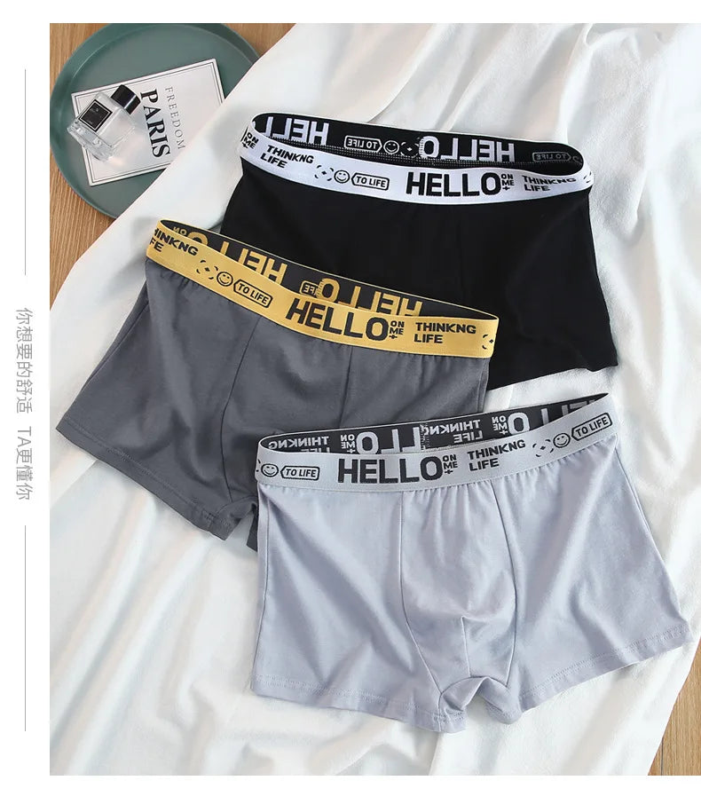 10 Uds. Boxer y calzoncillos para hombre, ropa interior de moda, Boxer y calzoncillos de alta elasticidad, pantalones cortos transpirables suaves para hombre, cómodos