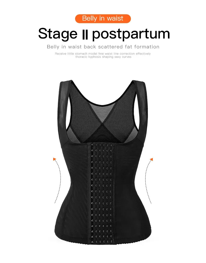 Corsé de cintura posparto para mujer, Top de barriga, ropa moldeadora, envoltura adelgazante, entrenador de cintura plana para vientre, moldeador de cuerpo