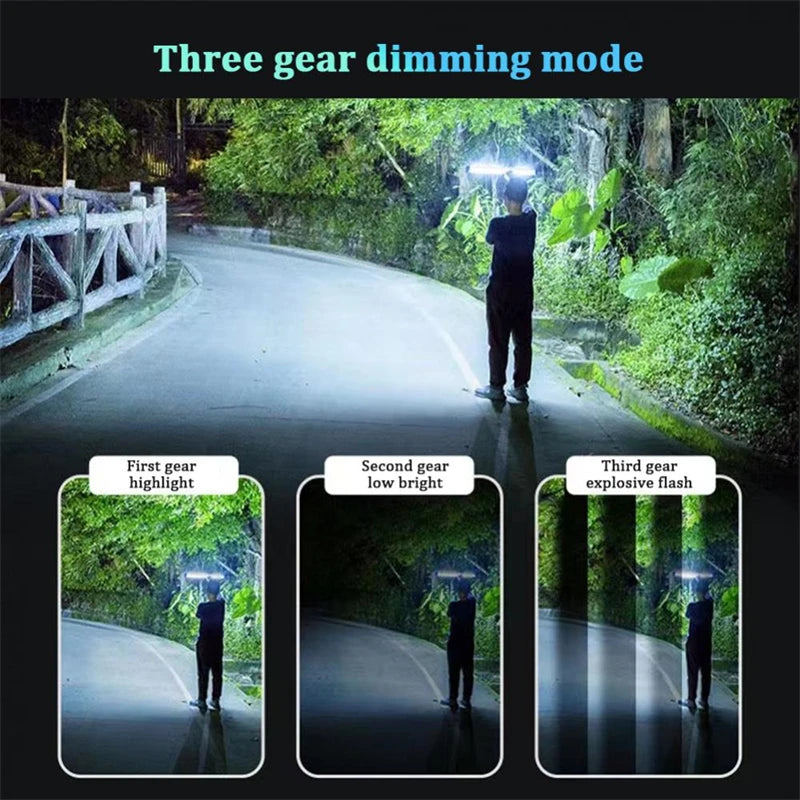 Lámpara LED recargable por USB, luces de emergencia portátiles, tubo LED, linternas para exteriores, linterna de luz magnética, lámpara de Camping de 17cm y 32cm