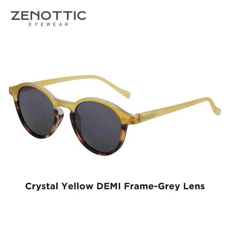 ZENOTTIC (tamaño S) gafas de sol polarizadas circulares Retro 2024 2025 hombres mujeres Vintage pequeñas gafas de sol redondas UV400 gafas de sol