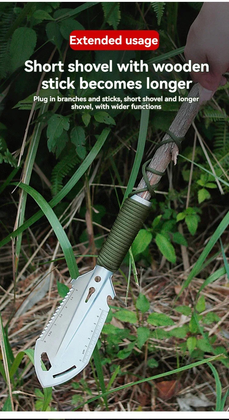 Pala Pinic portátil para acampar, herramienta de supervivencia multifuncional para exteriores, equipo de jardín