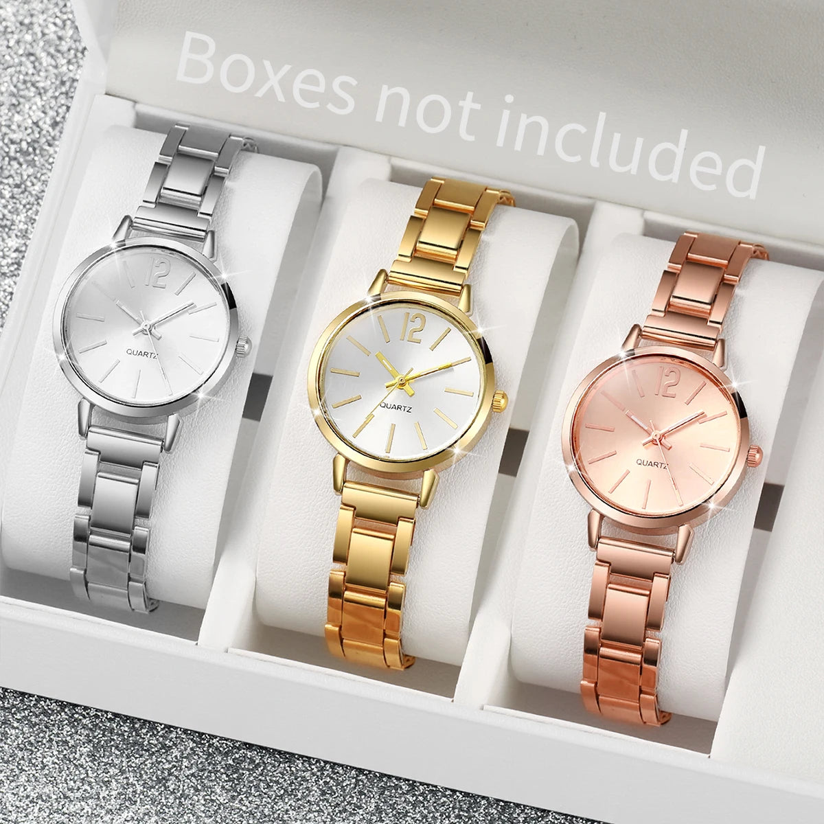 1/2/3 Uds. Relojes de moda para Mujer, Reloj de cuarzo analógico con esfera Simple para Mujer, Reloj para Mujer y niñas, Reloj de regalo (sin caja)