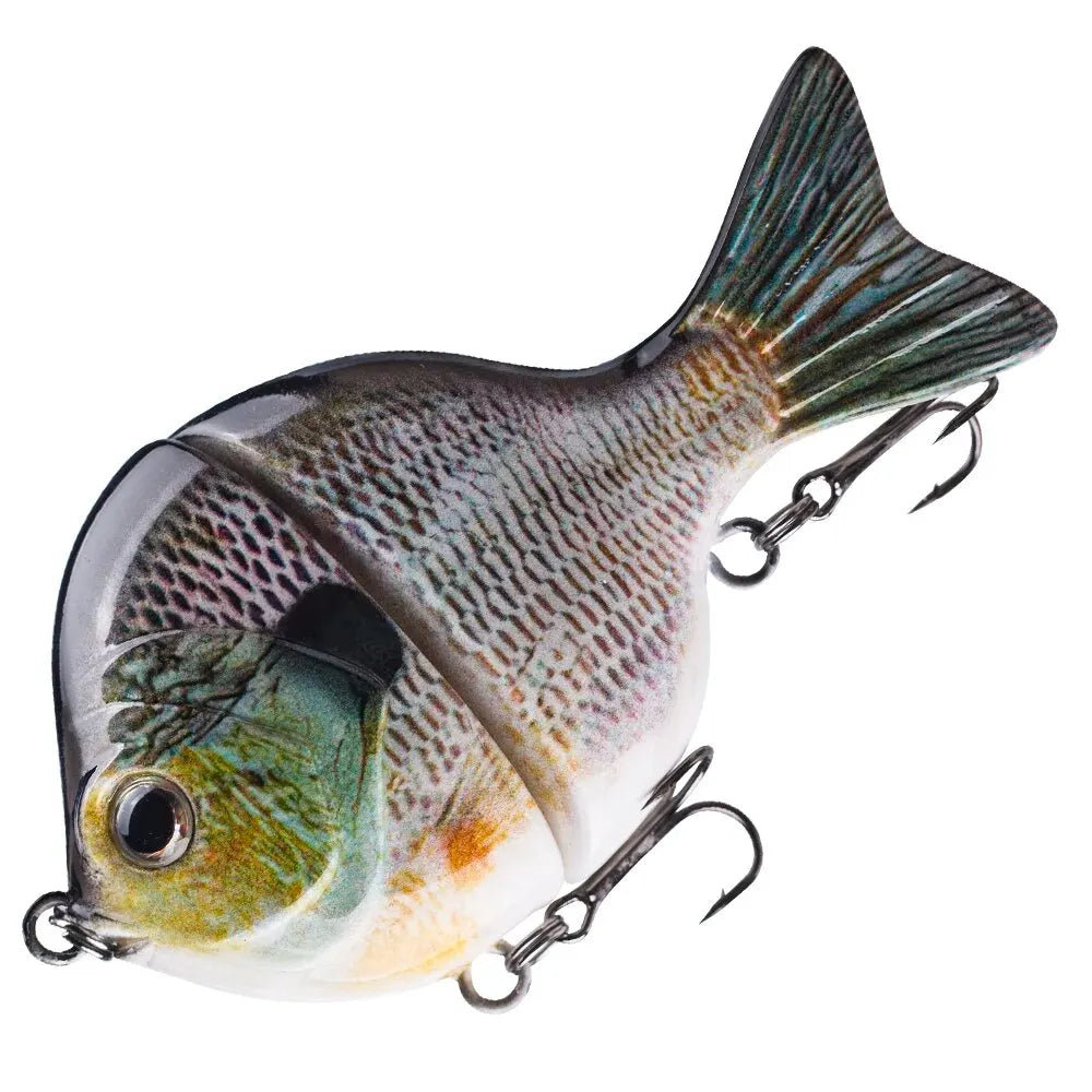 1 Uds 9CM 34,5G cebo deslizante de plástico de una sola articulación Swimbait Sunfish pesca lubina señuelos