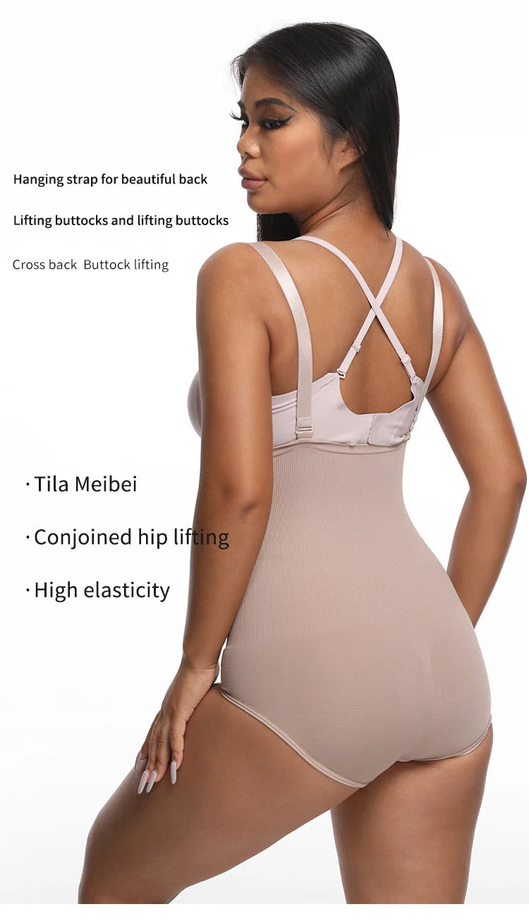 Body moldeador de cintura alta para mujer, faja de entrenamiento, pantalones cortos, bragas con Control de barriga, moldeador de cuerpo, levantador de glúteos, ropa interior de compresión