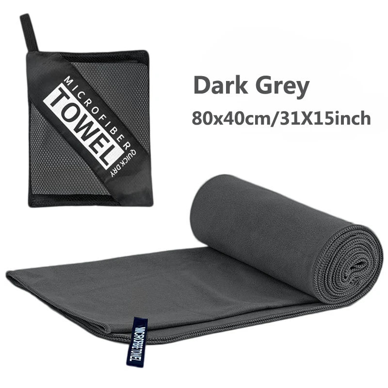 Toalla de microfibra de secado rápido para acampar, toalla súper absorbente para gimnasio/nadar, 40x80cm, toallas ligeras para deportes/playa/viajes