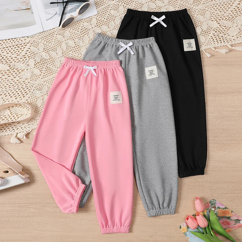 1/3/6 Pcs Children's Solid Color Drawstring Strap Shorts Boy Casual Fashion Pants Girl Joker Comfortable Elastic Waist Pants