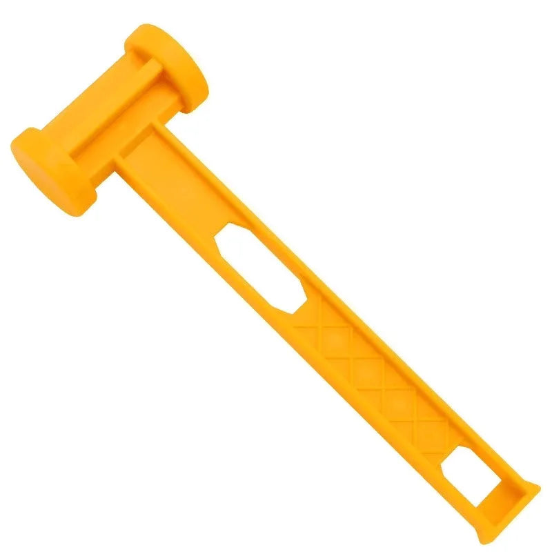 Martillo de camping amarillo, martillo para tienda de campaña, martillo de plástico, martillo portátil para tienda de campaña de plástico de doble cara, para exteriores, accesorio para tienda.