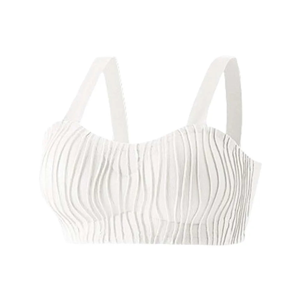 Wave Shape Wireless Deep V Bra Shockproof Anti-sagging Brassiere for Women Gathered Breasts Close-fitting Push Up Underwear