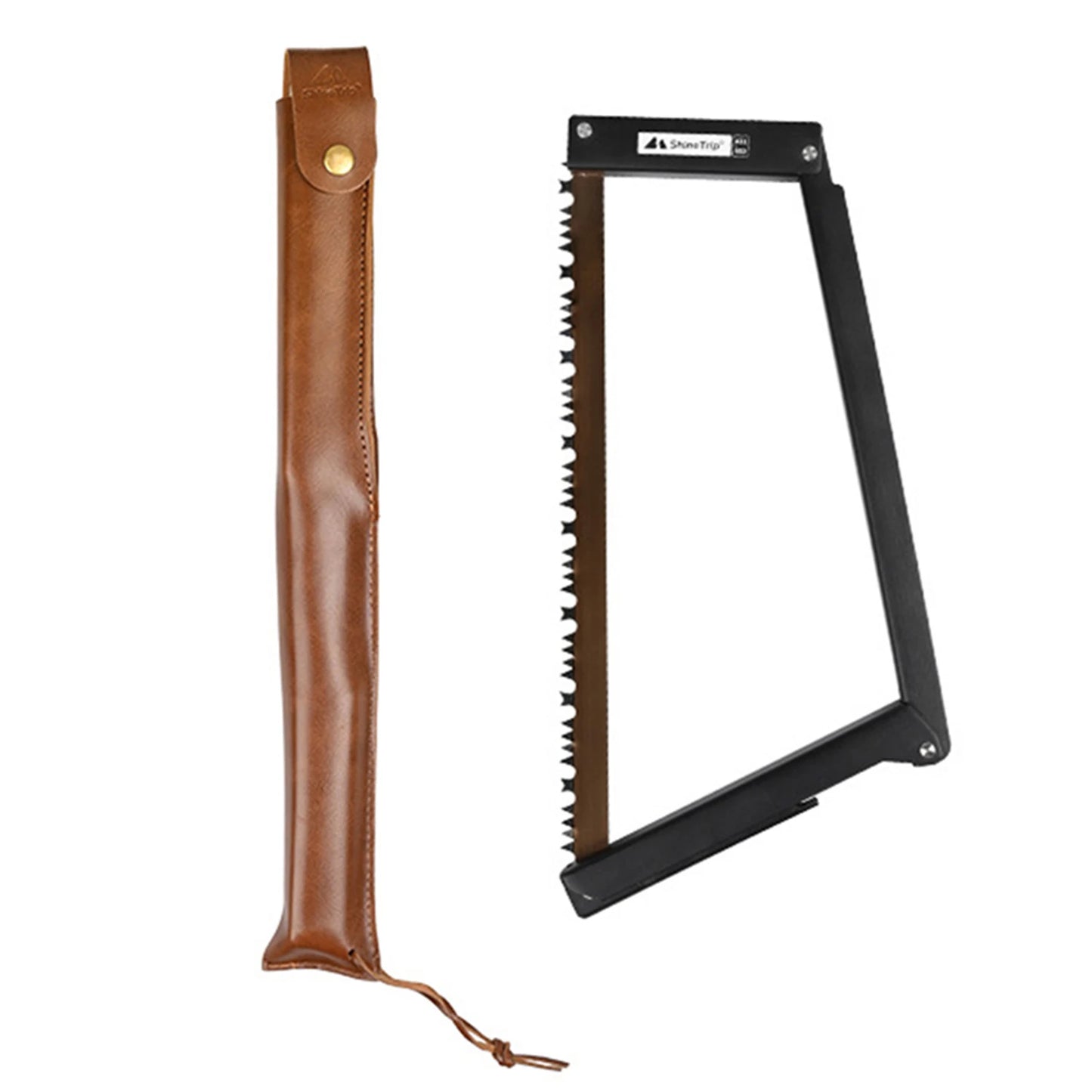 Sierra plegable, ligera, para supervivencia y acampada, sierra de arco plegable para cortar árboles de madera seca y húmeda, hoja de acero de alto manganeso
