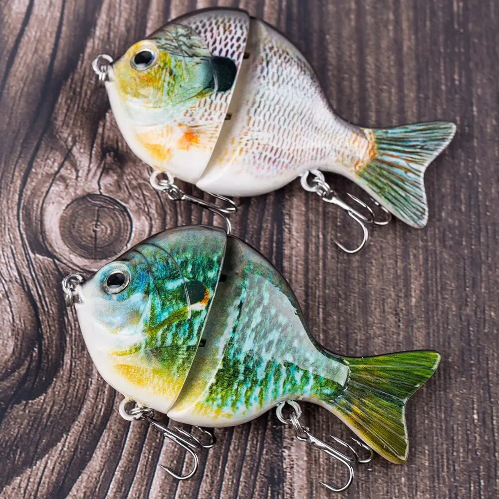 1 Uds 9CM 34,5G cebo deslizante de plástico de una sola articulación Swimbait Sunfish pesca lubina señuelos