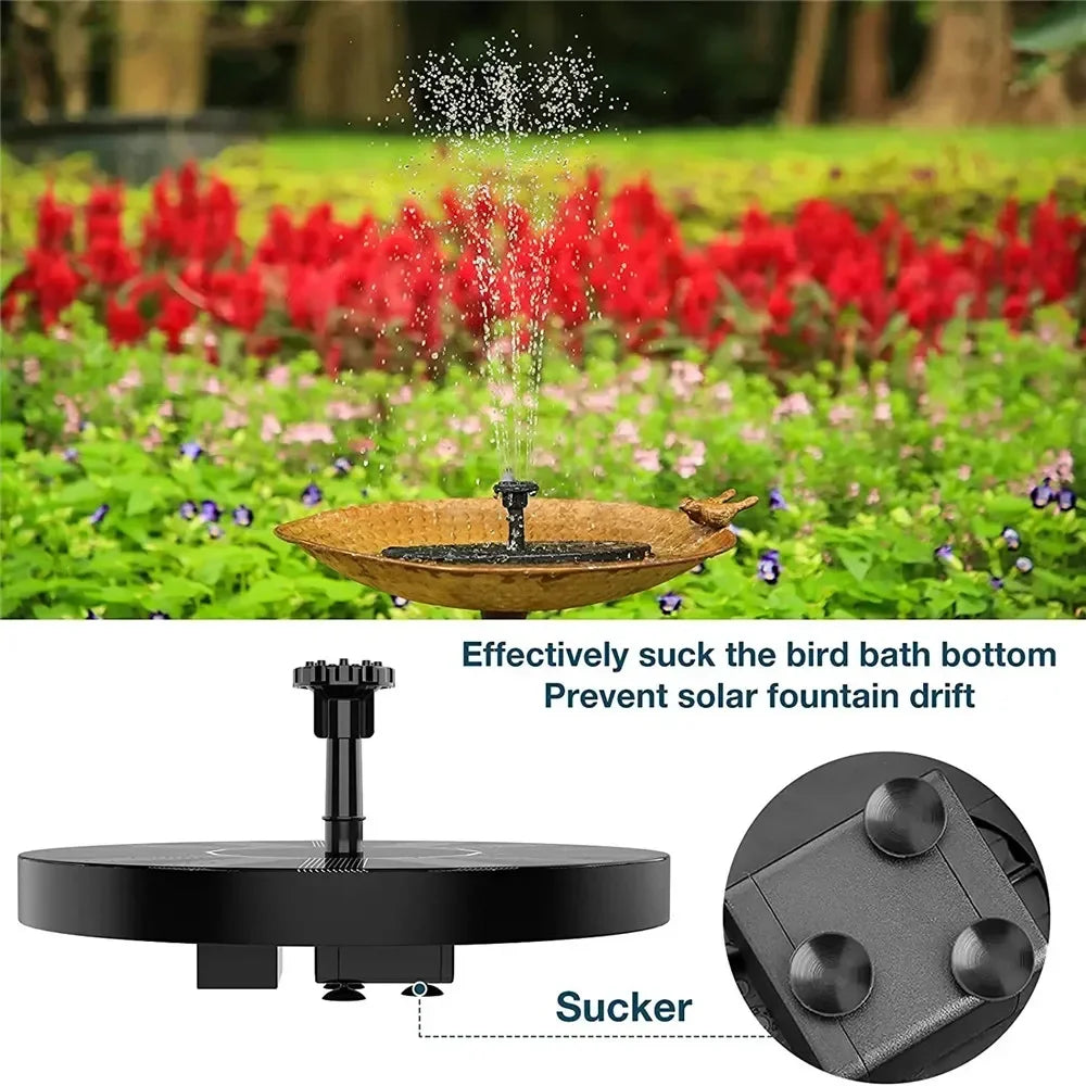 Bombas para fuente flotante con energía solar en 13 cm, 16 cm, 18 cm Tamaños: Ideal para baños de pájaros, piscinas de jardín y decoración de estanques