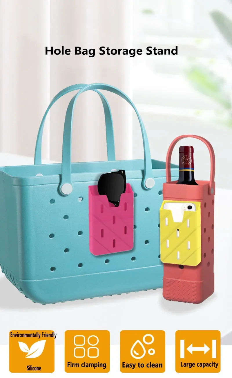 Bolsa de almacenamiento de silicona para teléfono móvil, bolsa de playa, accesorio con Clip, soporte para teléfono móvil, Gadgets de juego para acampar, 1 unidad