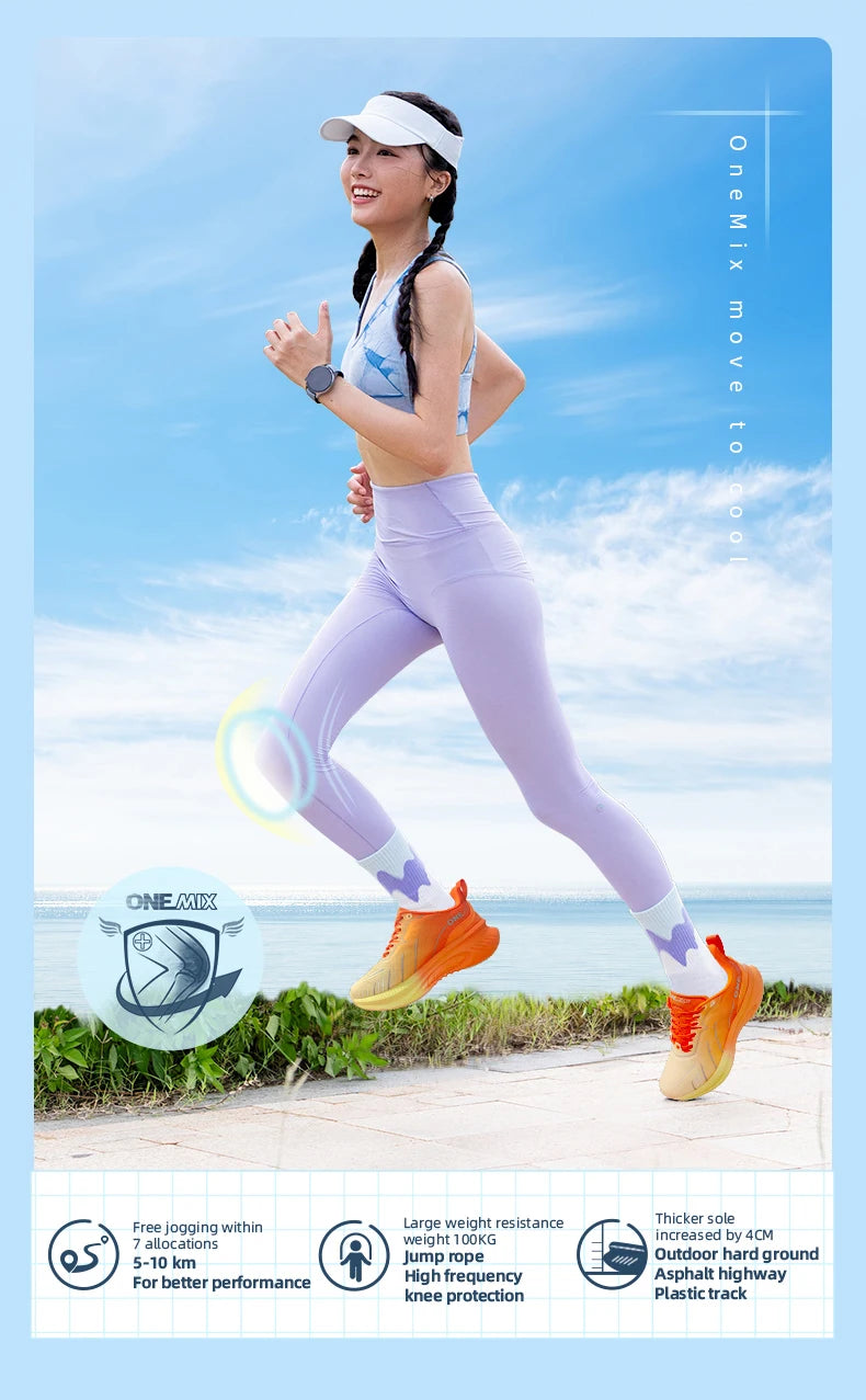 ¡Novedad de ONEMIX! Zapatillas de correr para hombre, zapatillas deportivas antideslizantes para mujer
