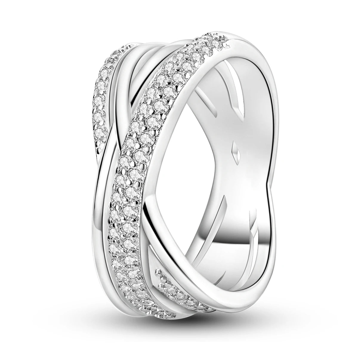 Anillo de Plata de Ley 925 Original para mujer, joyería fina con circonita, luciérnaga, corazón, cruz