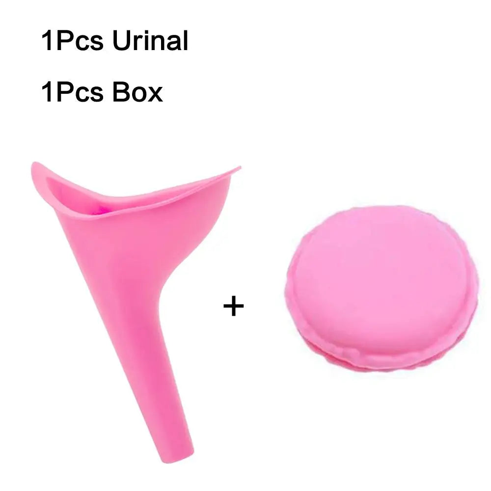 Embudo de urinario femenino de viaje para mujer, urinario de emergencia con caja de almacenamiento para viajes al aire libre, viajes en coche, festivales, Camping, 1 Uds.