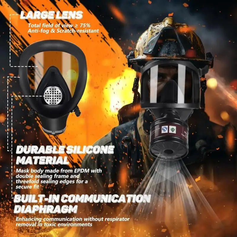 Nuevo Respirador MF14/87, máscara de Gas de cara completa con filtro de carbón activado para protección contra la contaminación nuclear y los vapores, productos quÃÂmicos
