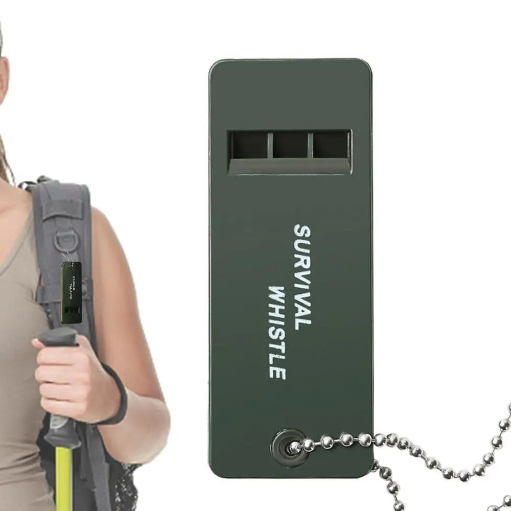 Silbato de seguridad con cordón para acampar, silbato de 3 agujeros de alto decibelio para entrenamiento de mascotas, senderismo y entrenamiento de perros al aire libre