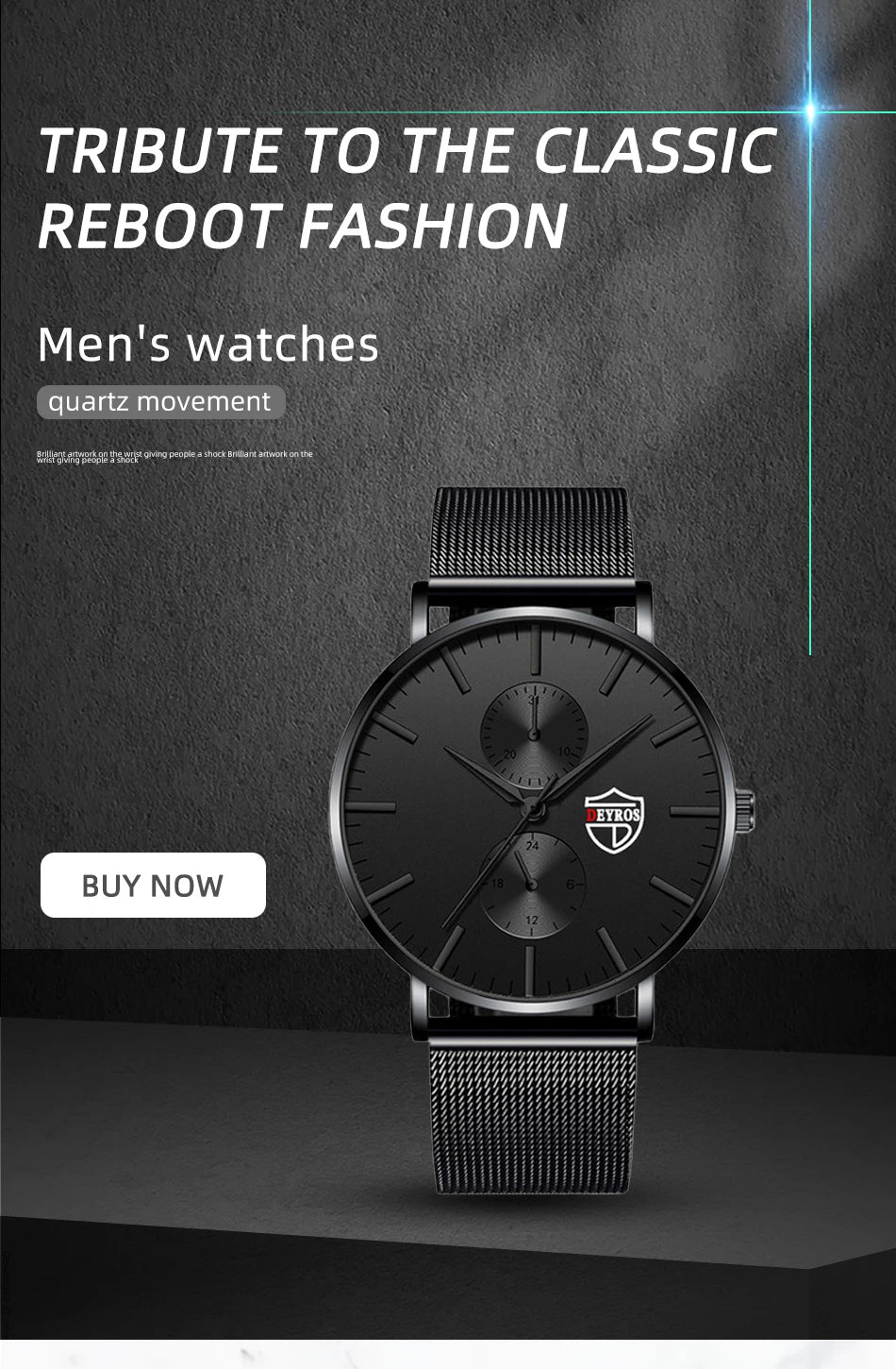 Reloj de pulsera de cuarzo de moda ultra fino para hombre reloj de pulsera de cuarzo de lujo negro de malla de acero inoxidable reloj de hombre