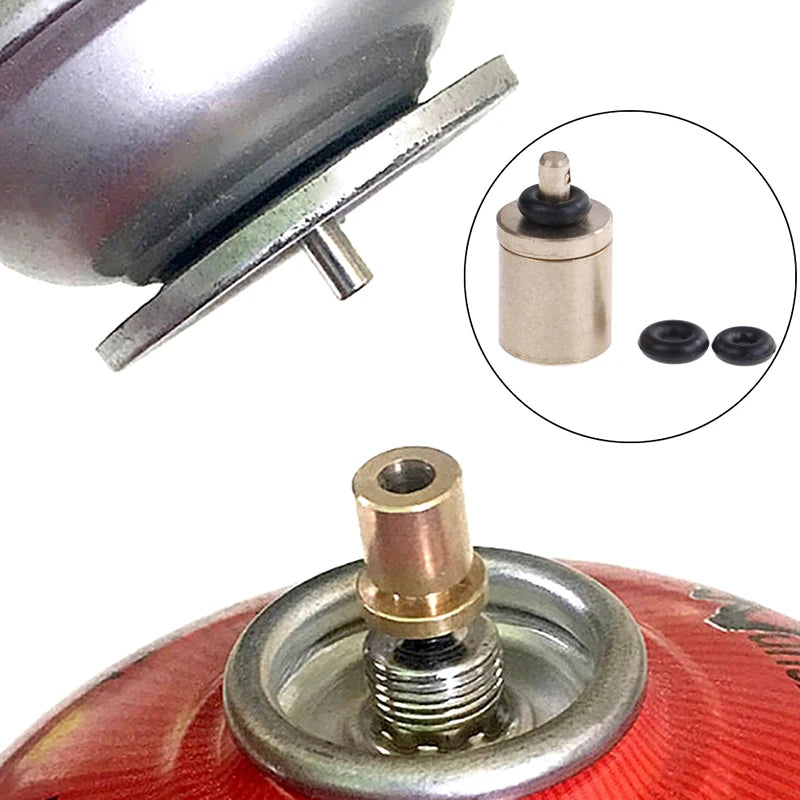 Válvula reguladora de estufa de Gas para acampar al aire libre, interruptor seguro, carga, adaptador de válvula inflable para tanque plano, cilindro licuado