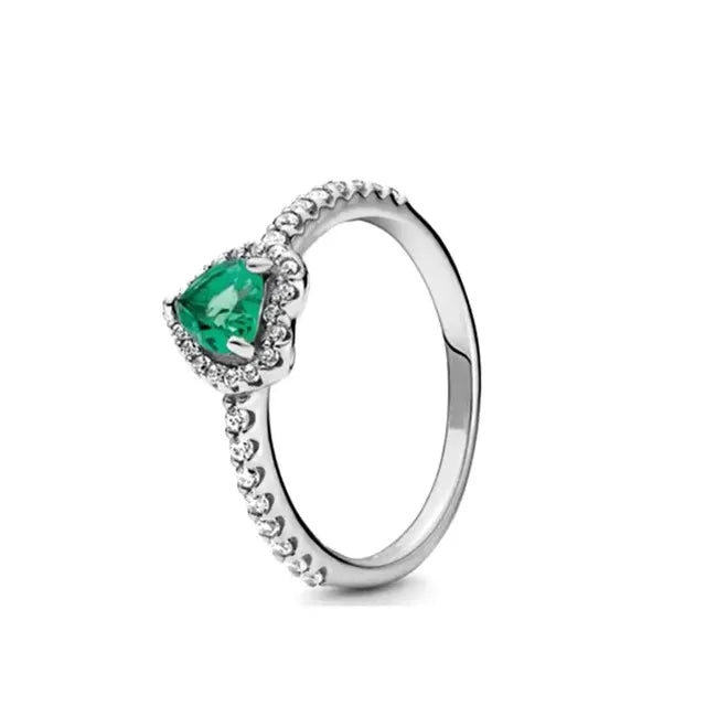 Tamaño europeo 6 7 8 9 anillos rojos, blancos y rosas para mujer, anillo de cristal de boda Original, accesorios de joyería de lujo, joyería de moda
