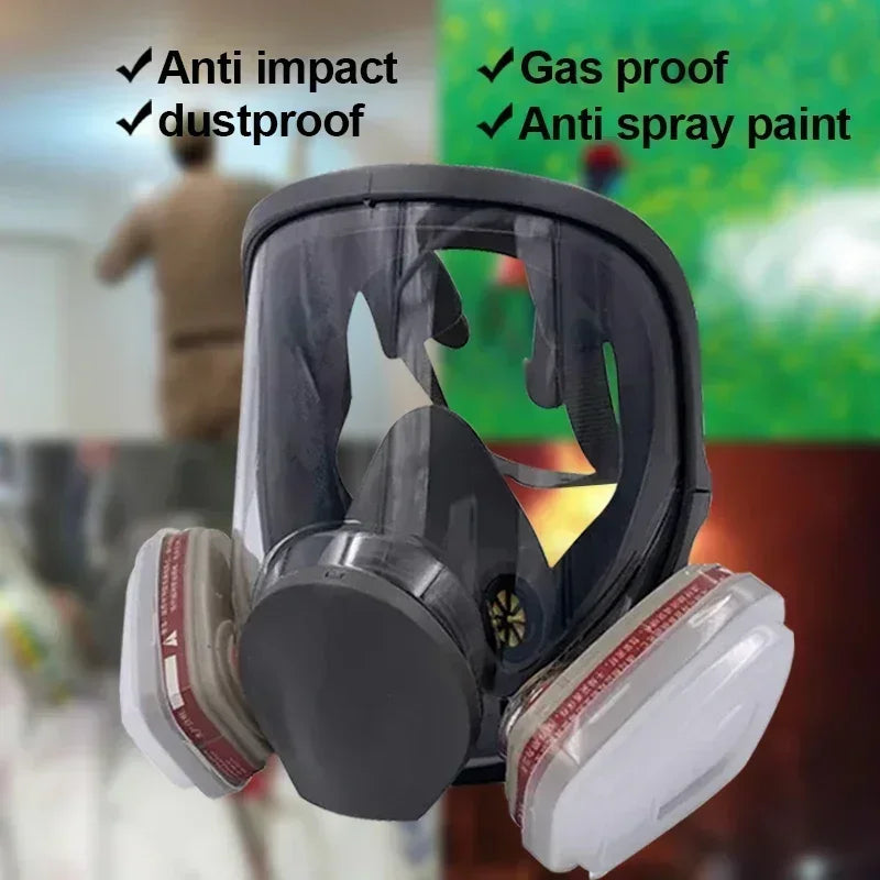 Máscara de Gas antiniebla 6800, respirador de pulverización de pintura Industrial, filtro de trabajo de seguridad, protección de formaldehÃÂdo de cara completa a prueba de polvo