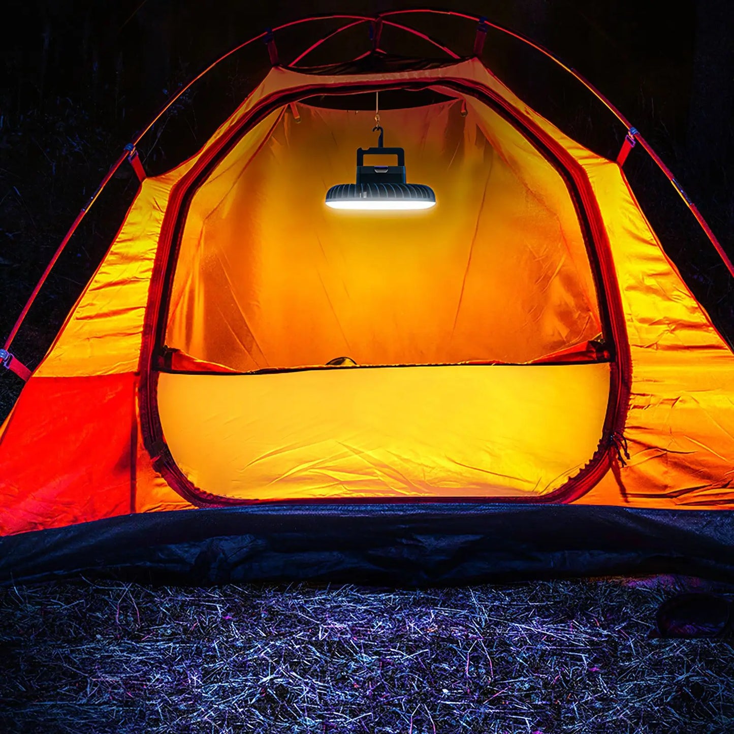 Ventilador de tienda impermeable multifuncional, lámpara de Camping recargable, lámpara de cabina de mercado nocturno, lámpara de ventilador de refrigeración para exteriores, linterna portátil
