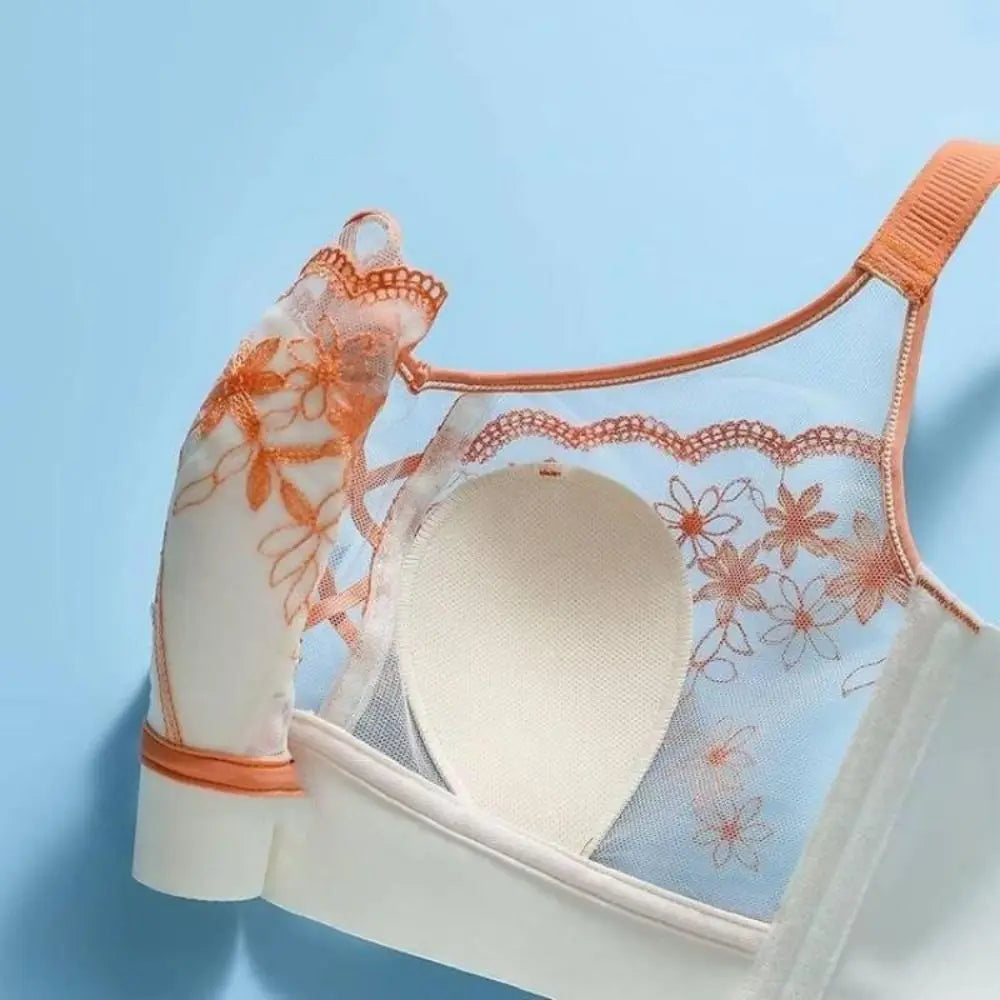 Sujetador de encaje con borlas y pechos recogidos para mujer, sujetador de malla fino a prueba de golpes, sin costuras, lencería transparente, ropa interior push-up