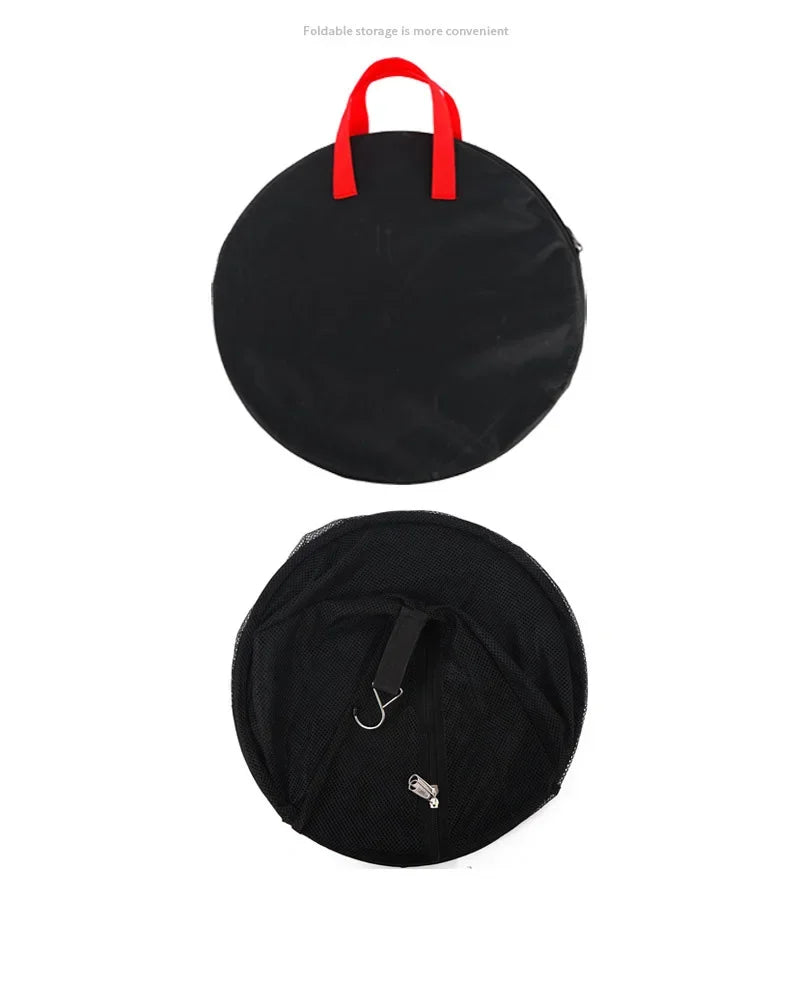 Secador de malla Circular plegable para acampar al aire libre, red portátil de 3 capas de almacenamiento, bolsa de malla colgante, olla antiinsectos, estante de secado para platos y tazas