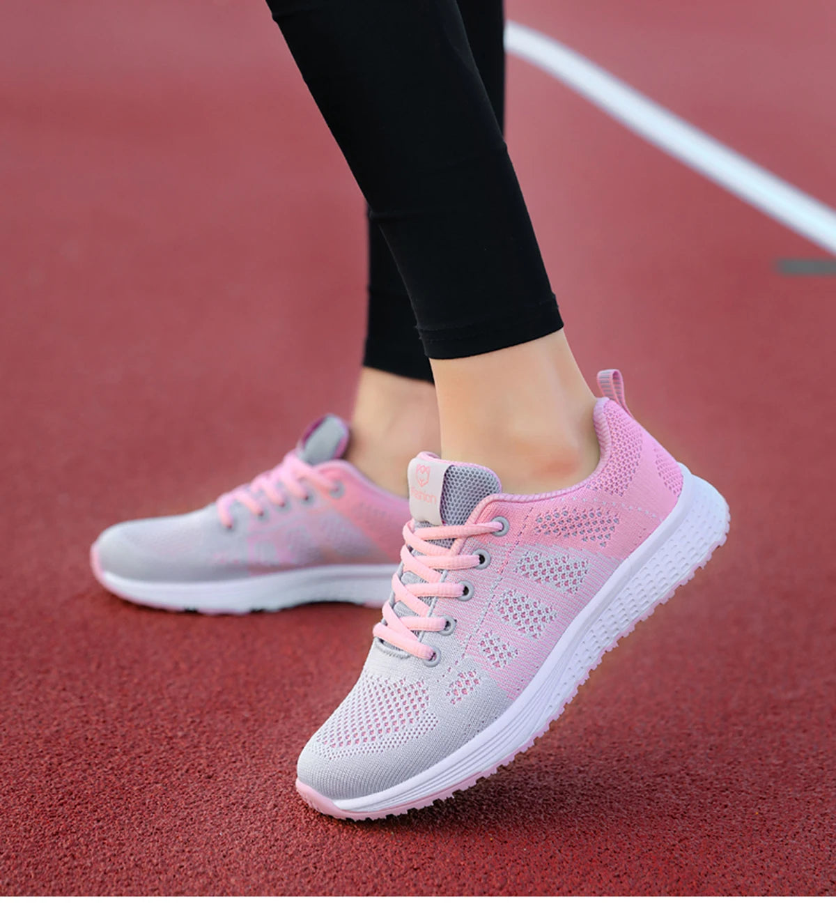 2024 zapatos deportivos para mujer, zapatillas de plataforma a la moda, zapatos planos para correr para primavera e invierno para mujer