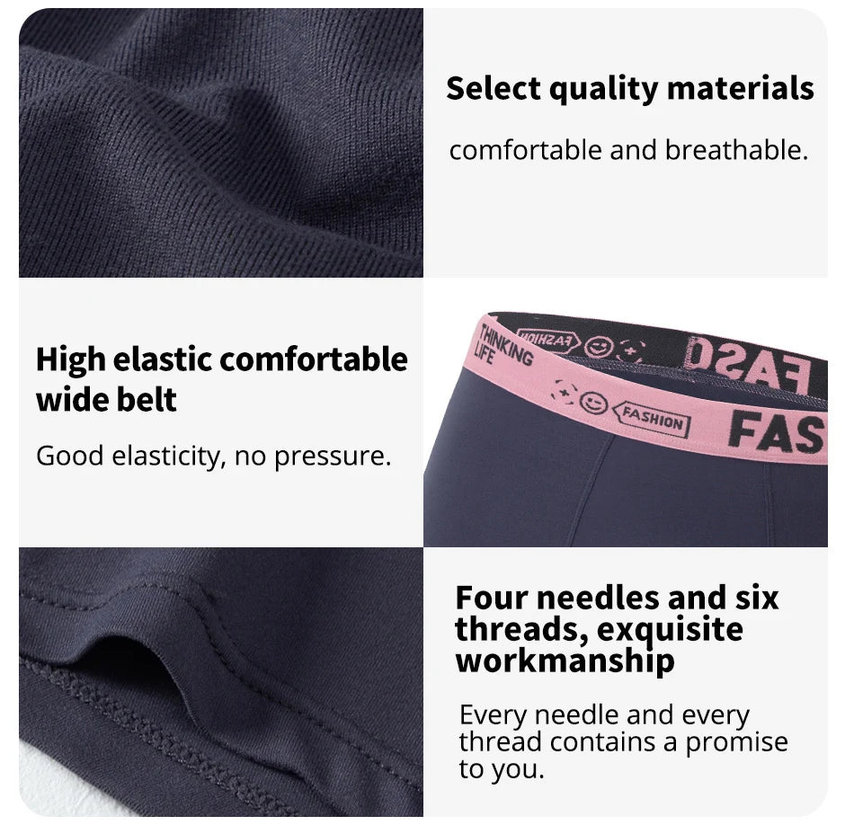 Paquete de 4/10 pantalones cortos para adolescentes y adultos, pantalones cortos sencillos de varios tamaños a la moda para padres e hijos, ropa interior cómoda para hombres, cintura elástica P