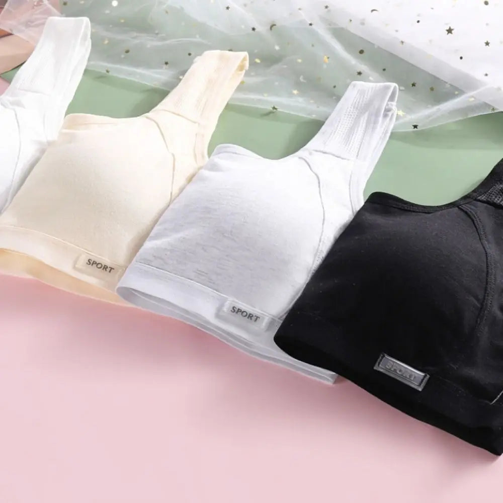 Sujetador inalámbrico de malla Simple para mujer, Tops, ropa interior, sujetador de realce, Bralettes íntimos dulces con almohadilla para chica