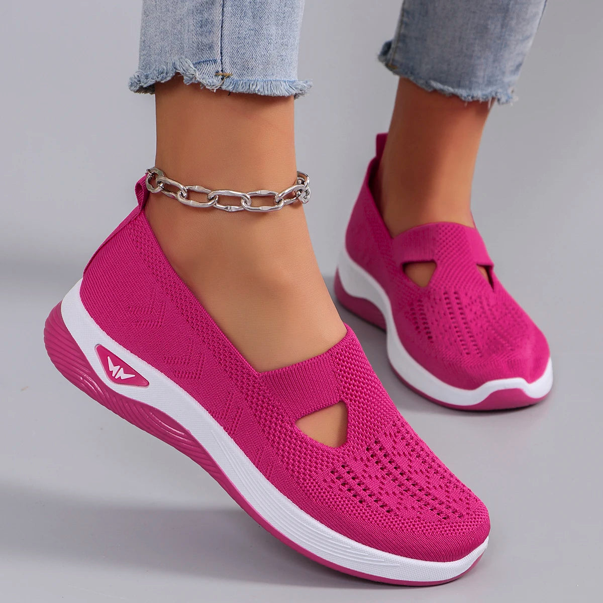 Nuevos zapatos deportivos de primavera para mujer, zapatos deportivos informales a la moda, transpirables, ligeros, antideslizantes, resistentes al desgaste, zapatos planos