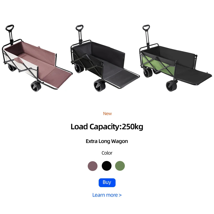 Carro plegable portátil para Picnic y acampada al aire libre, carrito utilitario plegable de alta resistencia, carrito utilitario plegable para compras y playa